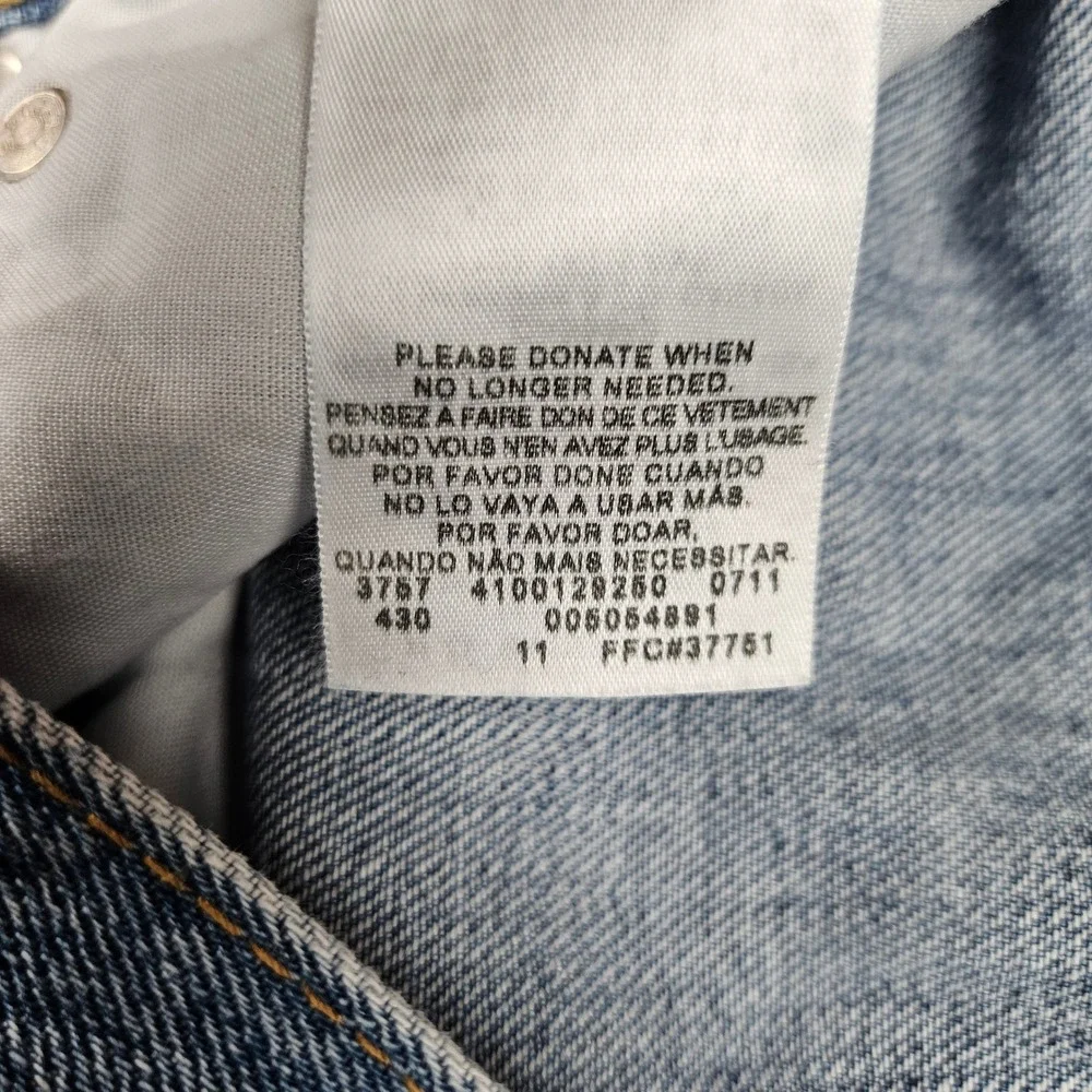 Levis 505 Straight Fit Jeans Men's 34x30 Denim Cotton Dark Wash Blue NEW Vintage
